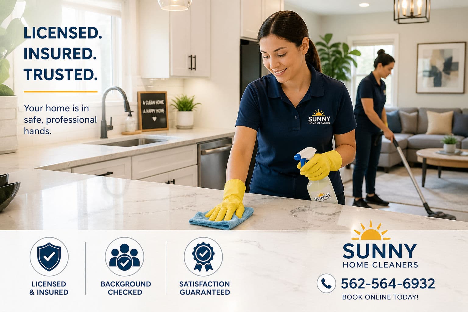 Are House Cleaners Insured and Background Checked? (What Long Beach & Lakewood Homeowners Should Know) image